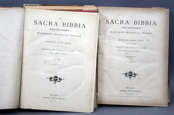 La Sacra Bibbia illustrata da Gustave Dorè, tomi I e II, Fratelli Treves Editori, 1880