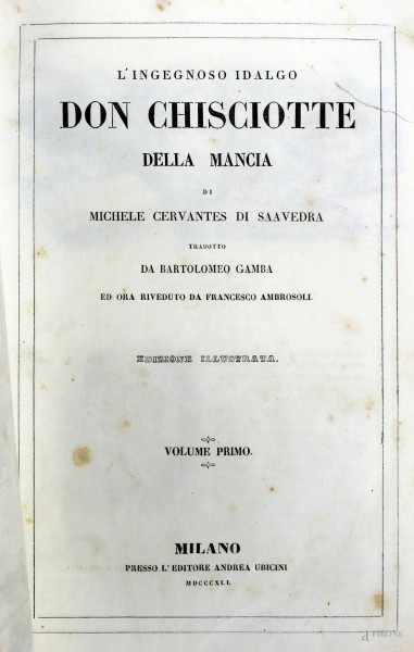 Don Chisciotte della Mancia, Milano, 1841