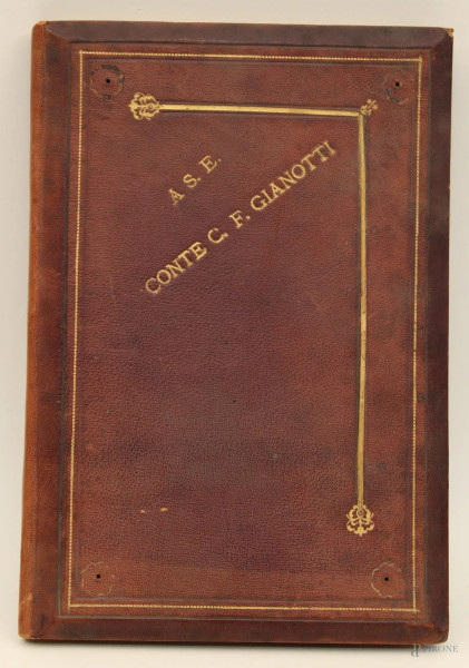 Libro sulla ventola nell&#39;elmo, invenzione del prof. Rozio, 1895.