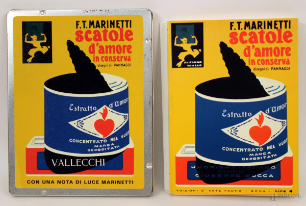 F. T. Marinetti, Scatola d&#39;amore in conserva, Vallecchi, 2002, Edizione anastatica, entro custodia in metallo.