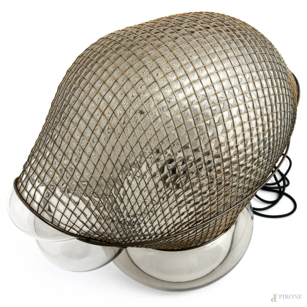 Lampada Patroclo, Gae Aulenti per Artemide, in vetro e metallo, cm 45x50x30, (sbeccature, da revi...