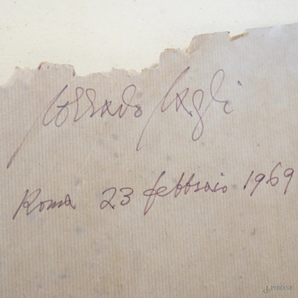 Senza titolo, tecnica mista su carta, cm 71x46, entro corncie