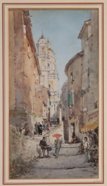 Scorcio di Roma con figure