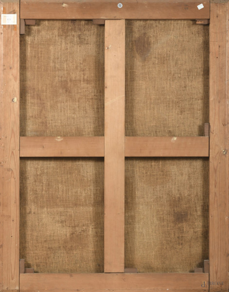 Scuola dell'Italia settentrionale, XVIII secolo, Ritratto di frate, olio su tela, cm 145x120, ent...