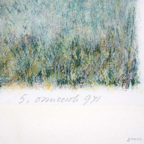 Lotto di due multipli su carta, misure max cm 71x49,5, entro cornici