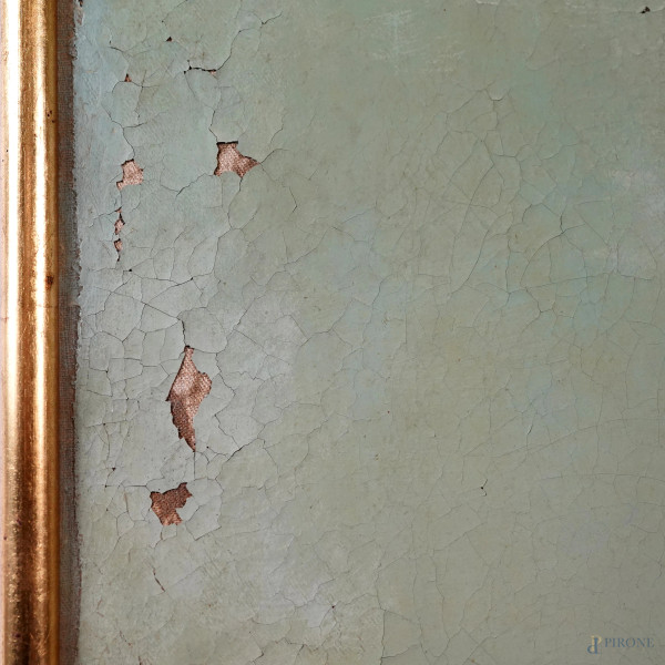 Il gioco dell'aquilone, XIX secolo, olio su tela, cm 190x81, entro cornice, (difetti)