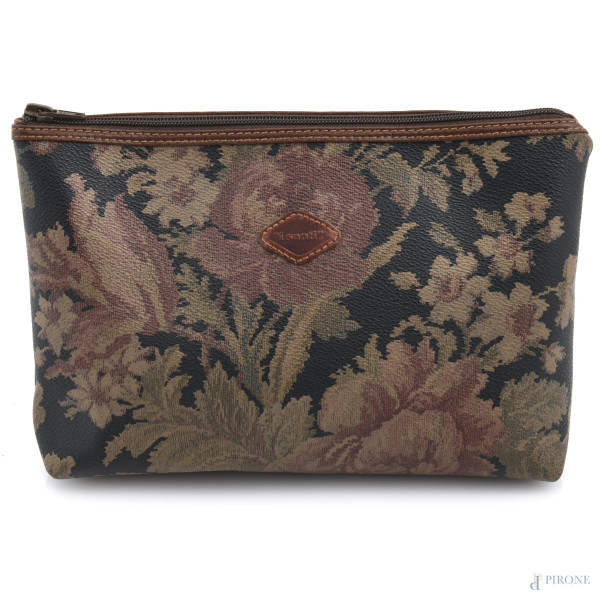 Borsa I Santi con decoro floreale, cm 17x26x7, (segni di usura)