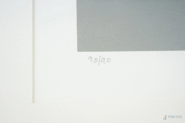 Lettere - tavola C, 1969, serigrafia, es. 90/90, cm 35x50, entro cornice