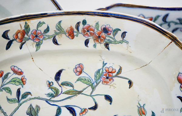 Servizio da tavola, Società Ceramica Richard Milano, inizi del XX secolo, con decori floreali pol...