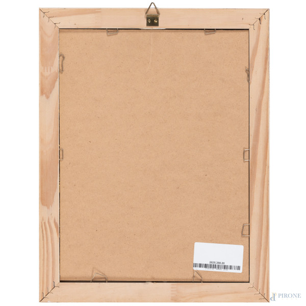 Ritratto di donna, bassorilievo in bronzo, cm 30x22, firmata in basso a destra, entro cornice