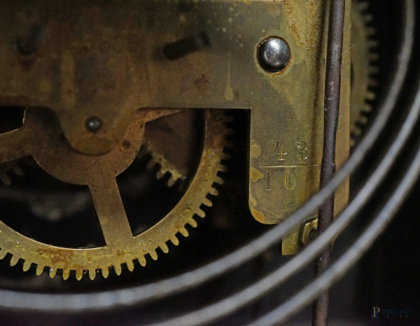 Orologio a portale "Franz Schilhamer in Wien", cassa architettonica in legno con triplo specchio,...