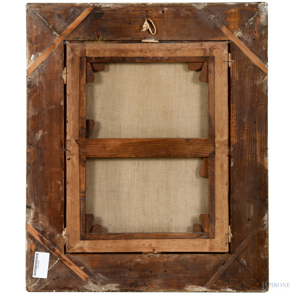 Ambito di Teodoro Matteini, scena mitologica, olio su tela, cm 47x36 entro cornice, (difetti)