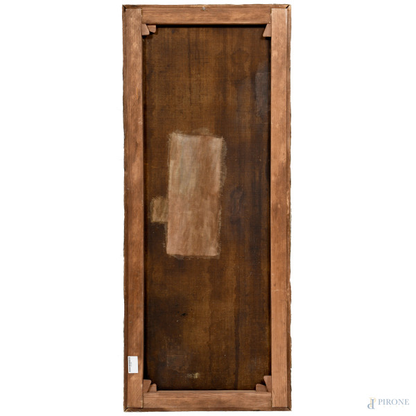 Profeta al tempio, olio su tela, XVIII secolo, cm 136x54,5, (difetti)