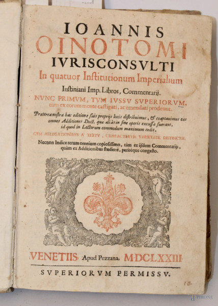 Libro - Giovanni Dinotomi, 1673.