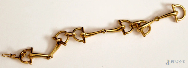 Bracciale Gucci, in oro 18 kt, gr. 34,6.