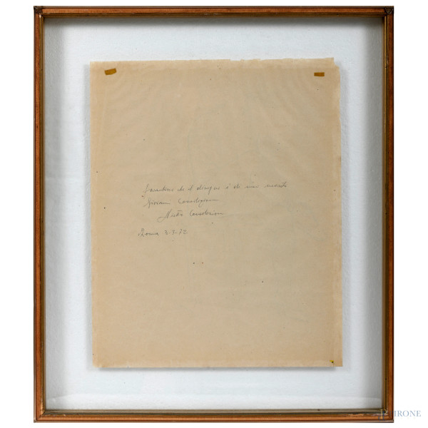 Lotto di quattro chine su carta di Giovanni Consolazione (1908-1964) recanti al retro dichiarazio...