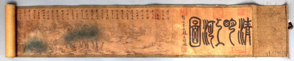 Scroll, cm 30x354,  Cina, XX secolo, (difetti).