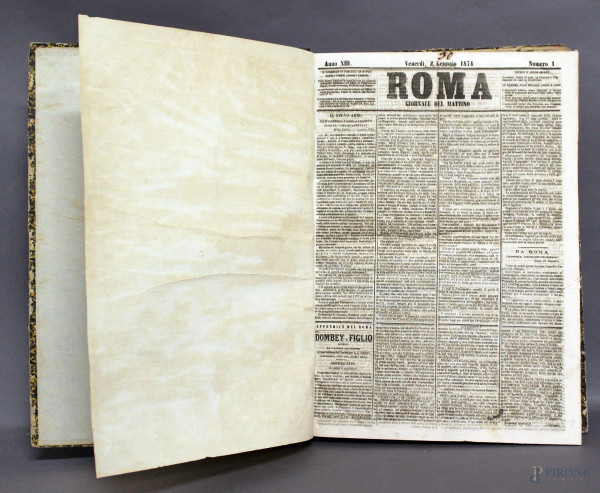 Quotidiano di Roma, 1874, I semestre, rilegato.