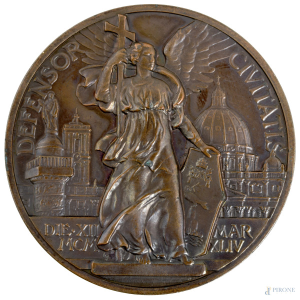 Lotto di 29 medaglie in bronzo dello Stato Pontificio, diametro massimo 4,5, (difetti)