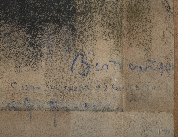 Pilade Bertieri (1874-1965), Ritratto di giovane donna, pastello su carta, cm 60x45,5, firmato, d...