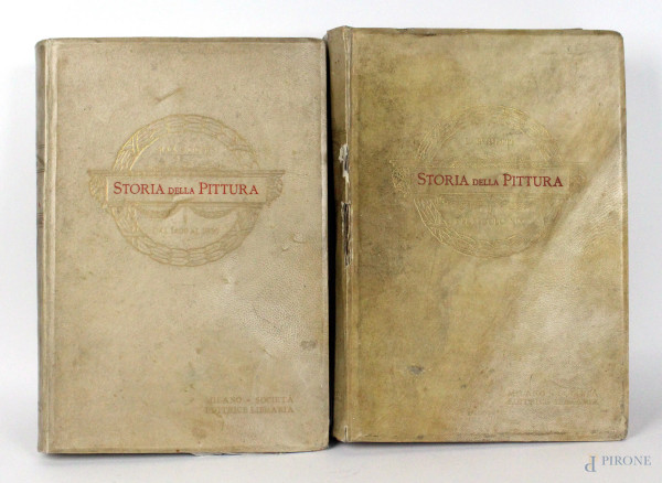Max Rooses-Leonce Benedite, Storia della Pittura , due volumi in pergamena, Milano, 1915