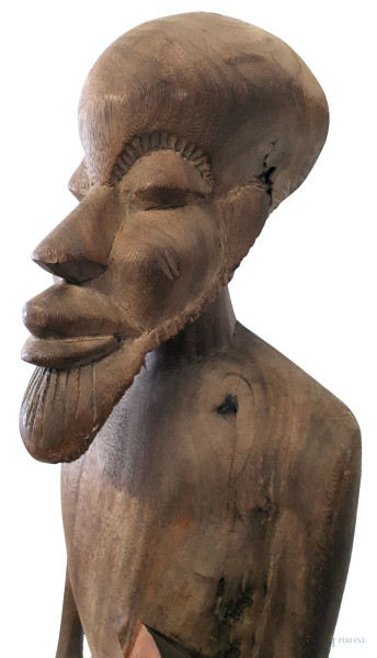 Scultura “Bamana”, Figura maschile di arte coloniale del Mali centro occidentale, inizi del XX se...