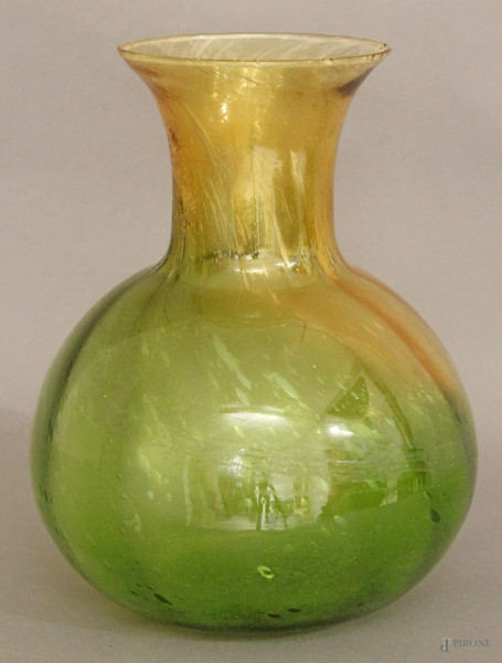 Vaso in vetro di Murano, H 25 cm.