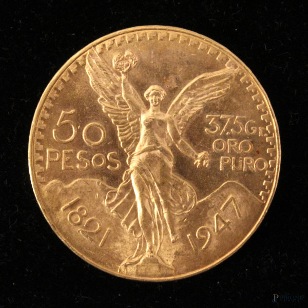 50 Pesos in oro, gr. 41,8.