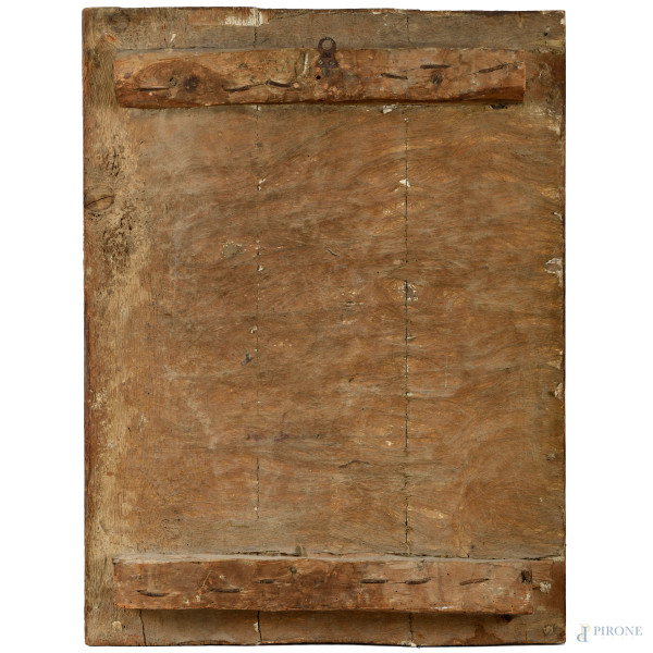 San Bartolomeo e San Paolo, XIX secolo, olio su tavola, cm 86,5x65,5, (piccole cadute di colore, ...