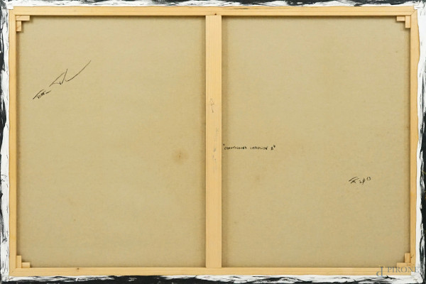 Chromosound implosion B, olio su tela, cm 80x120