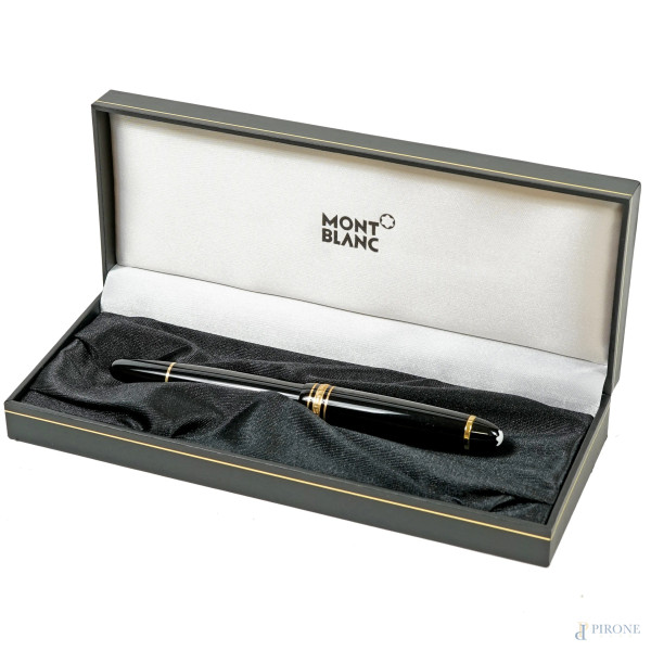 Penna a sfera Montblanc, n. di serie IX1036797, entro custodia originale