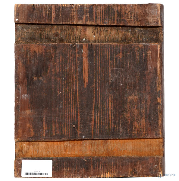 Icona raffigurante diverse immagini della Vergine, tempera su tavola, XX secolo, cm 32x28,5