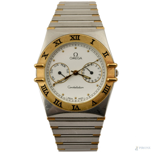 Orologio Omega - Constellation Day Date con cassa in oro 18 kt e acciaio - 1991. Movimento al qua...