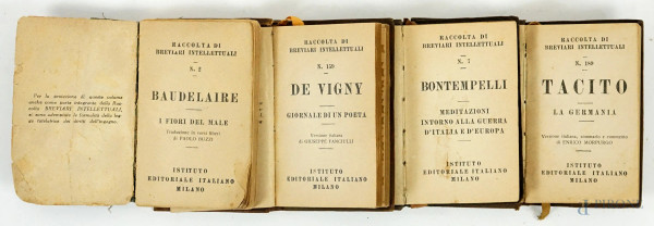 Lotto di quattro piccoli volumi di letteratura, inizi XX secolo, (difetti)