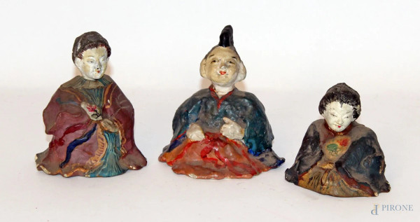 Lotto di tre personaggi orientali