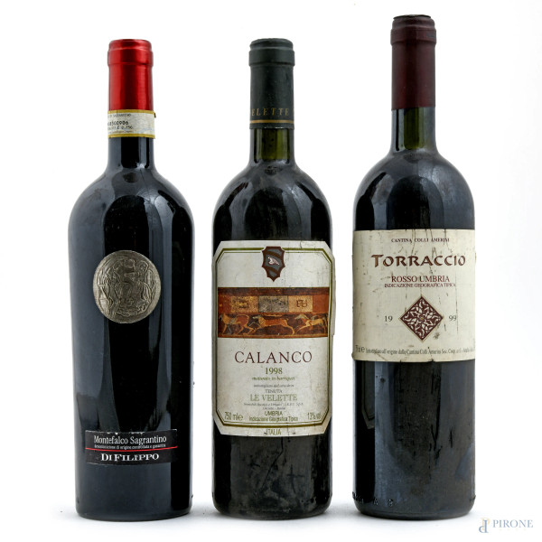 Lotto di tre vini umbri