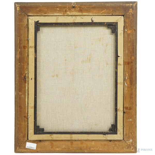 Scuola italiana di fine XIX secolo, Figura femminile, olio su tela, cm 68.8x52.7, entro cornice