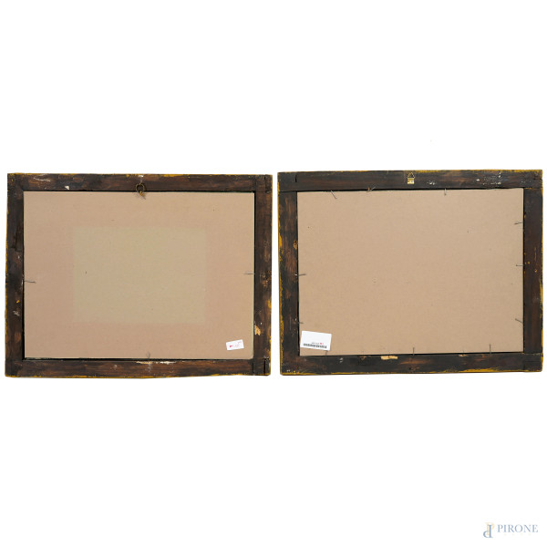 Angelo Uggeri (attr. a), Festa popolare e Villa del Belvedere, inchiostro e acquerello su carta, ...