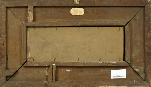 Cornice in stile impero, XX secolo, ingombro cm 56,3x32,5, battente 36,5x13, (difetti)