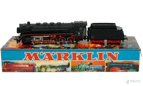 Marklin, modellino di locomotiva anni '70 n.44690, cm 4x27x3,5, entro scatola originale,  (difetti sulla scatola)