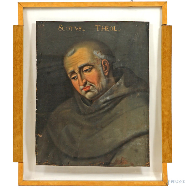 Scuola toscana del XVI-XVII secolo, Serie di otto ritratti di Uomini Illustri, olio su tela, cm 6...