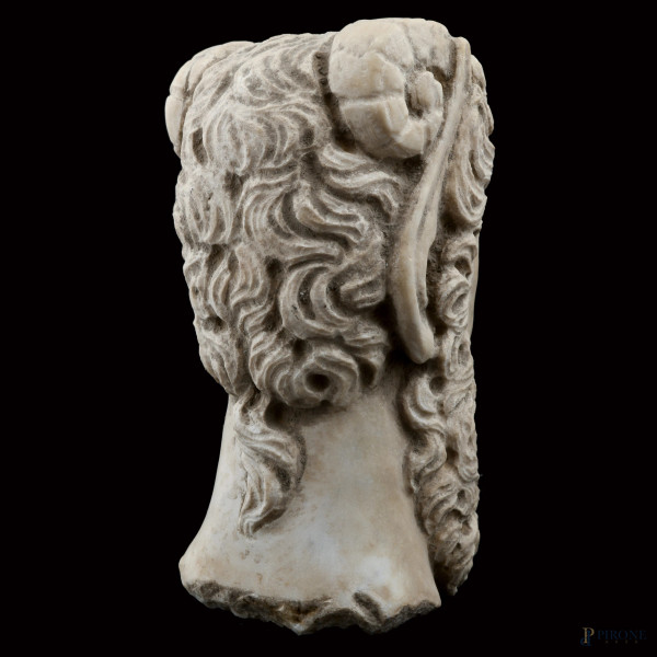 Satiro, XIX-XX secolo, scultura in marmo, cm 21x10x12