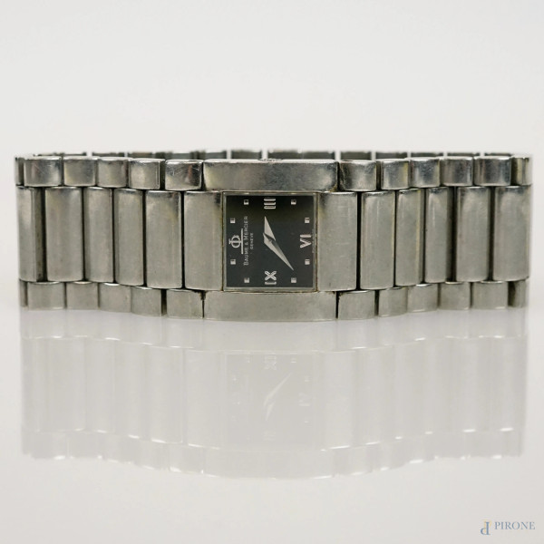 Baume & Mercier, Genève, orologio da polso da donna in acciaio, (difetti, meccanismo da revisionare)