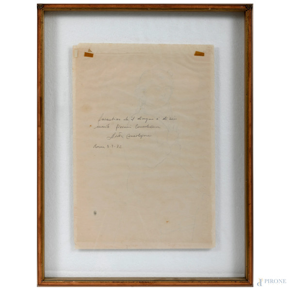 Lotto di quattro chine su carta di Giovanni Consolazione (1908-1964) recanti al retro dichiarazio...