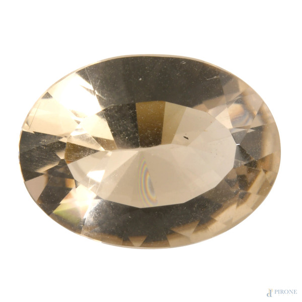 Quarzo fumè taglio ovale, Brasile, ct 7, VVS, mm 16x11,8x7