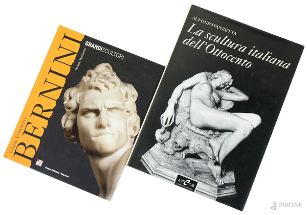 Lotto di due libri sulla scultura