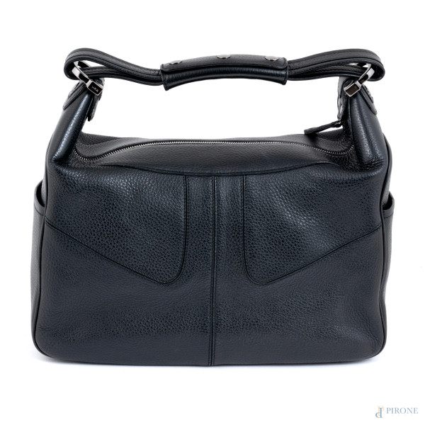 Borsa Tod's in pelle nera, cm 39x32x15