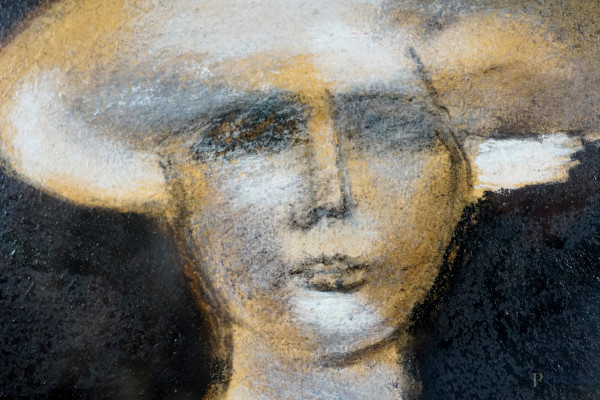 Ragazze che si vestono, olio su cartone, firmato e datato in basso a sinistra Gentilini [19]72, c...