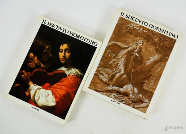 Due volumi d'arte: "Il Seicento  fiorentino" - "Pittura" e "Disegno, incisione, scultura e arti minori", editore Cantini, (difetti).