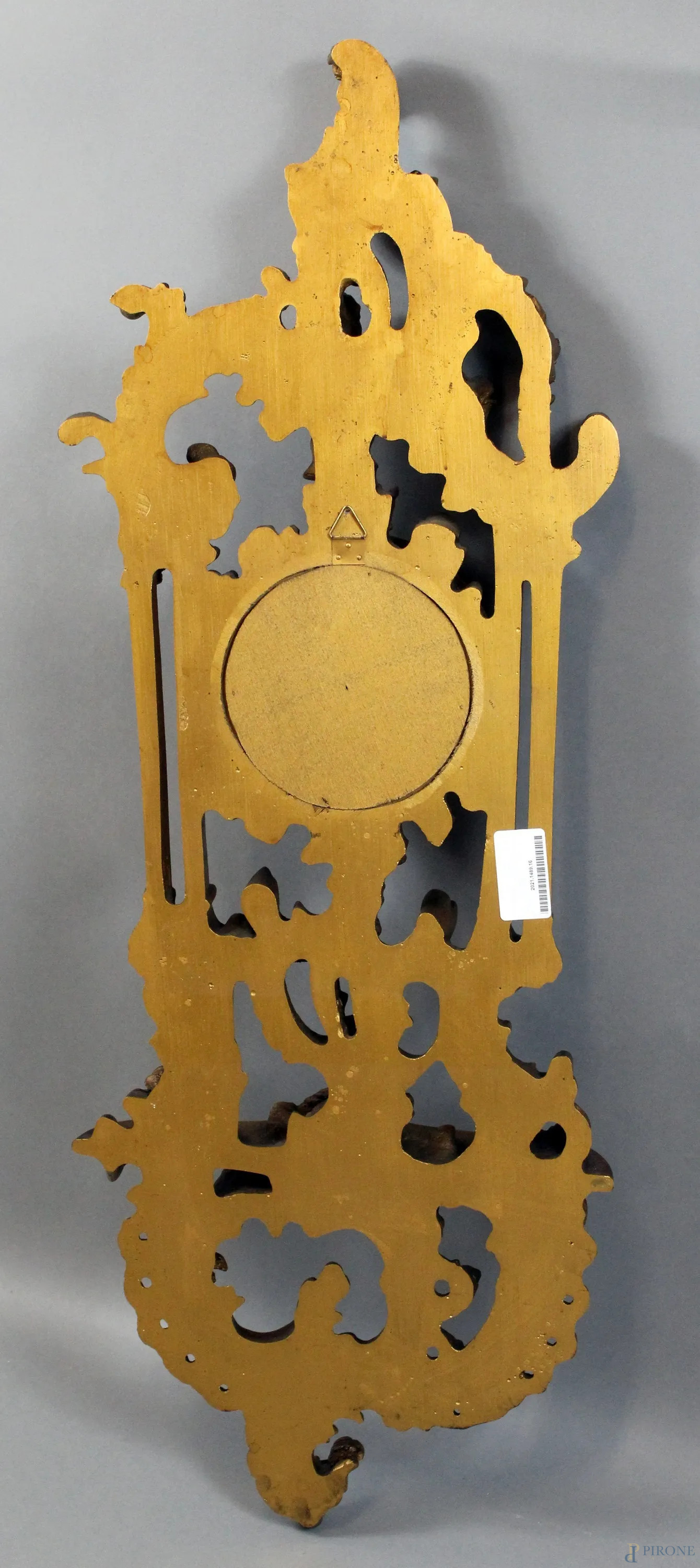 Orologio da parete in legno intagliato e dorato. Austria, XIX secolo -  Auction Pendulum and clocks - Cambi Casa d'Aste